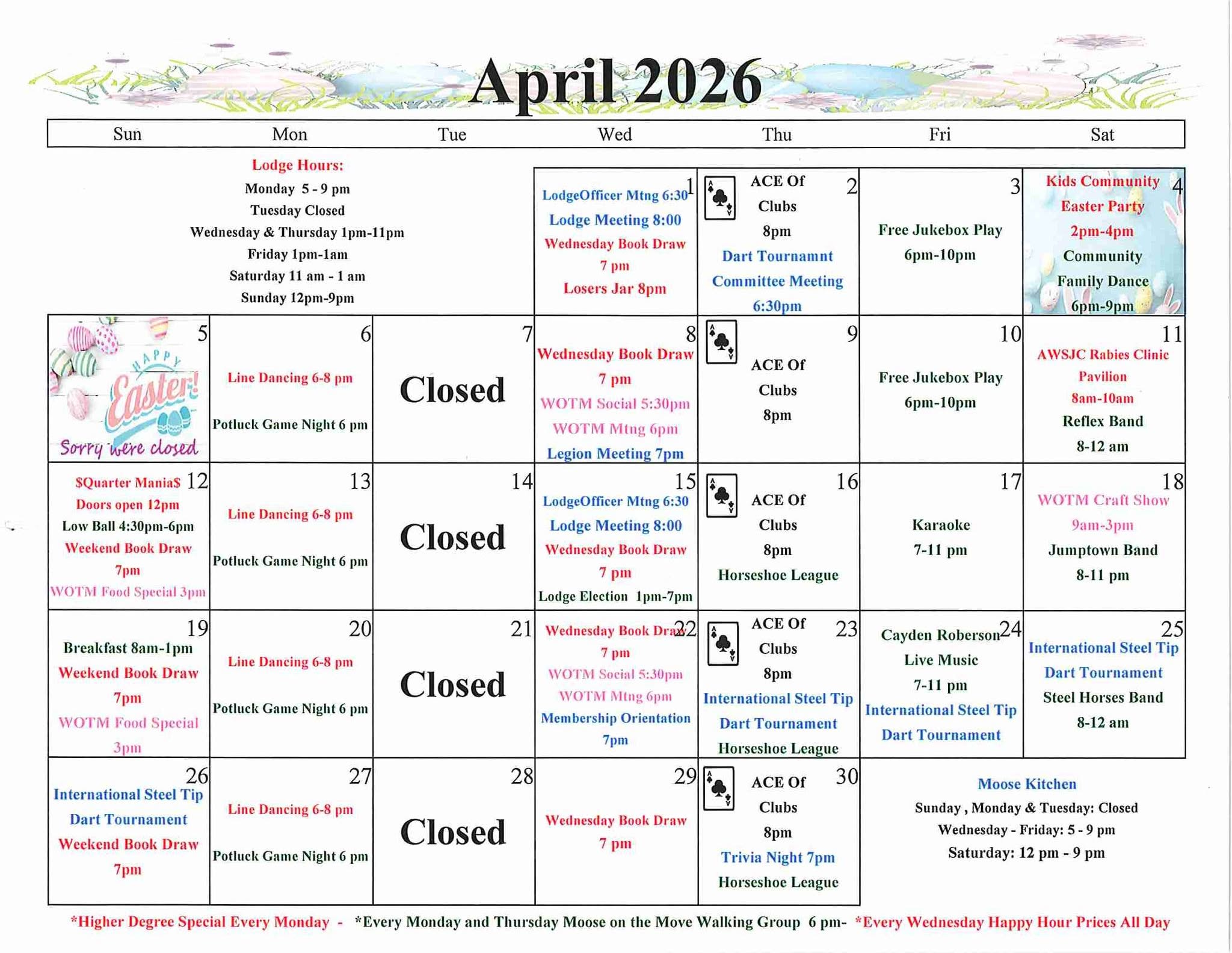 April Calendar
